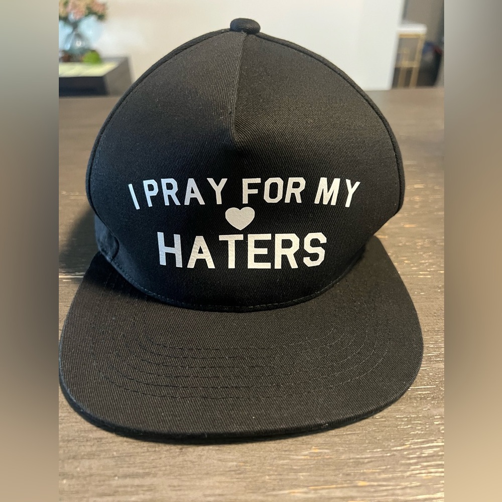 Black Cap with White Text